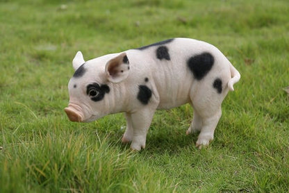 Hi-Line Gift Ltd Standing Pig Statue with Black Spots