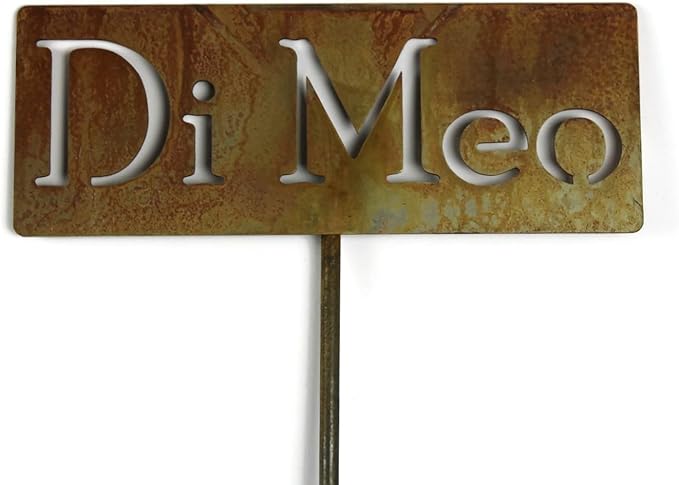 Classic Metal Garden Markers Clearance Items 20 to 33 Inches Tall (Di Meo, Naturally Rusted)