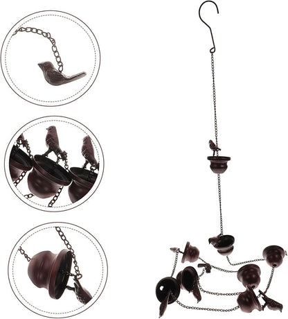 ORFOFE Metal Rain Chain for Gutters Unique Decorative Rain Chain Design for Home and Garden Finish Elegant Outdoor Water Drainage