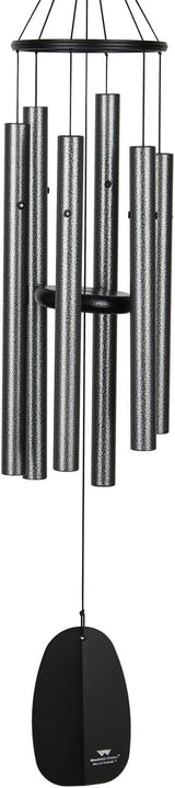 Woodstock Chimes Signature Collection, Bells of Paradise, Antique Silver 32", Decor Designs Wind Chimes for Outdoor, Patio, Home or Garden Décor (BPMAS)