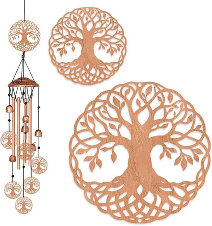 ORIGACH Tree of Life Wind Chimes, Metal Wind Chimes for Outside, Decor for Lawn, Patio, Home, Garden, Large Wind Chime Gifts for Birthday Family & Friends