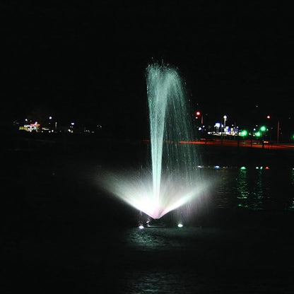 Kasco 1HP J Series Decorative RGB Fountain - 120V with 150 Ft Electric Power Cord | RGB LED Lighting | Efficient Pond Aerator Outdoor Fountain