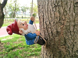 Climbing Gnomes Tree Decor - Cute Gnome Garden Statue Art Resin Dwarf Sculpture for Yard Outdoor Decoration Ornaments