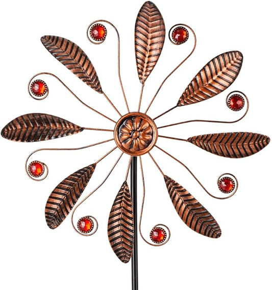 DREAMSOUL 10.6 Inch Small Wind Spinners Outdoor, Single Blade Wind Spinner Metal Pinwheels for Garden Lawn Decor