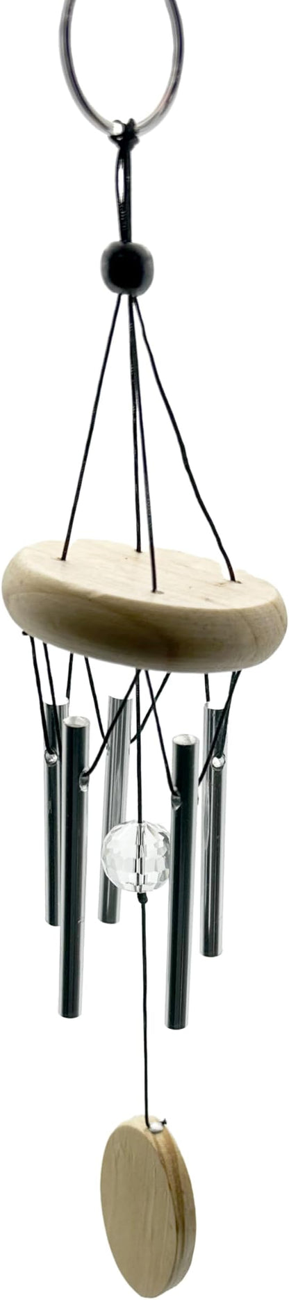 Island Dogs Mini Wind Chimes - 11 inches of Soothing Melody & Design for Mindfulness and Relaxation, Compact Wooden & Metal Harmony for Home, Garden, Patio