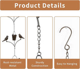 Topadorn Rain Chain Outdoor Decoration 6.3 FT, Rain Catcher Metal Chain Gutter Downspout 76'' for House Eaves, Garden & Yard, Adjustable Rain Catcher Chain for Gutters