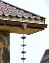 NACH Decorative Umbrella Rain Chain, Heavy Duty Cast Iron Rain Chains for Gutter, Downspout, Outdoor Drain, 96" (8 ft), JS-RNC007