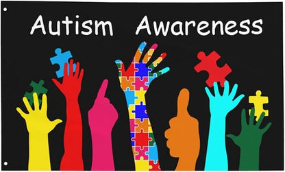 Autism Awareness Flag 3x5 Ft Outdoor Indoor With Grommet Home House Garden Yard Banner Decorative Sign
