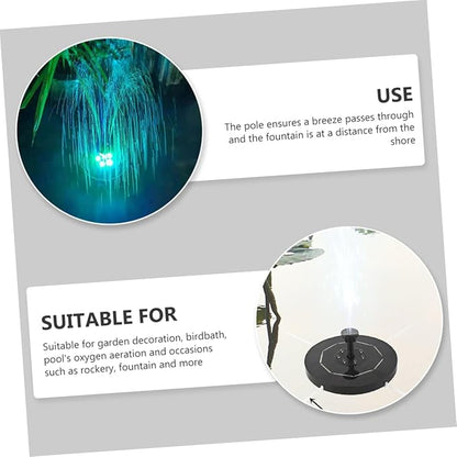 Solar-Powered Garden Fountain Decorative Aerator for Pool Led Water Pump Protection Easy to Install