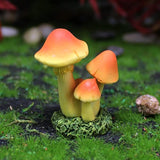 DIYOMR 6Pcs Mushroom Figurines, Resin Mushrooms Statues Craft Fairy Garden Accessories Indoor Outdoor Decor for Home DIY/Windowsill/Tabletop/Garden/Micro Landscape Decor/Bonsai Ornaments