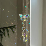 Crystal Butterfly Suncatcher Indoor Hanging for Windows Prism Sunlight Rainbow Maker Sun Catchers Sparkling Decor