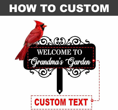 Personalized Metal Garden Signs, Custom Name Yard Stake Sign for House Outdoor Outside Decorative, Lawn Patio Decorations Gardening Enthusiasts Grandmothers Gift 12/14/16/24/30/36inch