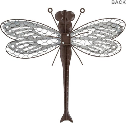 Hobby Lobby Metal Wall Art, Spring, Garden, Indoor/Outdoor (Brown/Silver Dragonfly)