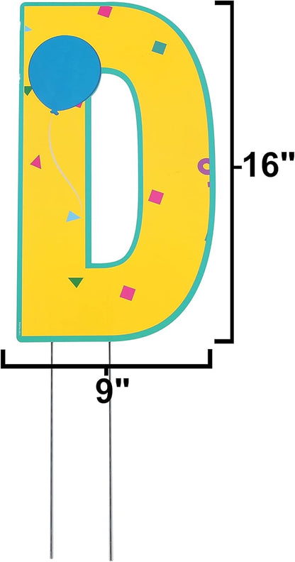 CoComelon Happy Birthday Yard Signs with Metal Stakes, 16" Letters
