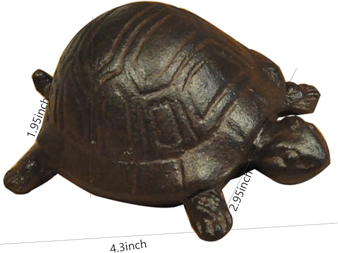 Cast Iron Key Hider Turtle Statue for Indoor Decoration Outdoor Garden Statue Decoration Box (Antirust Color)