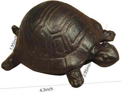 Cast Iron Key Hider Turtle Statue for Indoor Decoration Outdoor Garden Statue Decoration Box (Antirust Color)