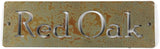 Classic Metal Garden Markers Clearance Items 20 to 33 Inches Tall (Red Oak Hanger with holes at sides, Naturally Rusted)