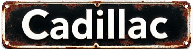 Vintage Tin Signs - 16 * 4 Inches Cadillac Design for Garage, Bedroom, Patio - Mens Wall Decor, Family Wall Decor, Outdoor Signs