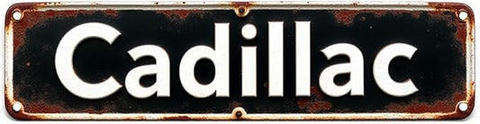 Vintage Tin Signs - 16 * 4 Inches Cadillac Design for Garage, Bedroom, Patio - Mens Wall Decor, Family Wall Decor, Outdoor Signs