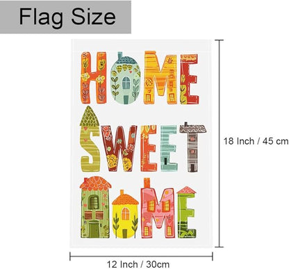 Gkyygk Welcome Garden Flag 12x18 Inch Home Sweet Home Banners Vertical Double Sided Burlap Farmhouse Outdoor Lawn Patio Decor