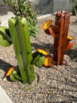 Metal Saguaro Cactus - Garden Art (Copper)