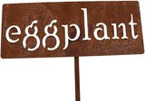 Classic Metal Garden Markers 19 Inches Tall (eggplant, Naturally Rusted)