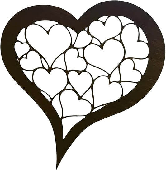 Rusty Stake Heart Statue Tree with Realistic Rusted Heart for Home and Garden Parterre Enhancement Yard Decoration