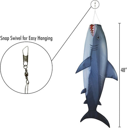 In the Breeze 5160 — Shark 48-inch Fish Windsock-Realistic Fishsock