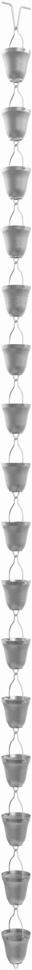 Rain Chains Direct - Contempo Rain Chain - 8.5 FT - Durable Milled Aluminum (Gray) - Premium Rain Chains for Gutters