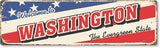 SmartSign 4 x 14 inch Welcome To Washington State Vintage Metal Sign “The Evergreen State”, 40 mil Rustproof Aluminum with Clear Overcoat, Retro Wall Décor, Multicolor, Made in USA