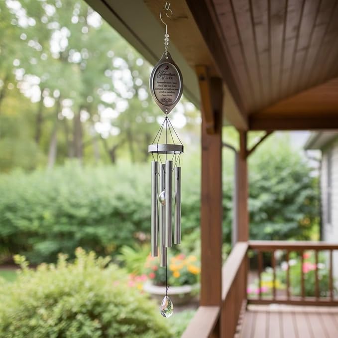 Celebration of Life Memorial Wind Chime/Sympathy Wind Chimes in Loving Memory of Loved One - Ideal Sympathy Gift with Cardinal/Bereavement Gift/Condolence Token That Lasts Longer Than Flowers