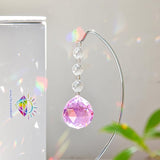 Grief Gifts for Women,40mm Crystal Suncatcher 9-inch Silver Stand with a Greeting Card,in Memory of Loved One Gifts,Memorial for Daughter