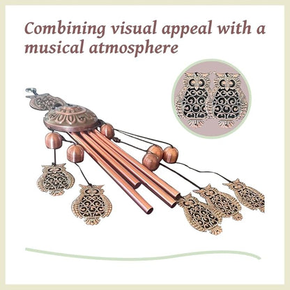 Retro Wind Chimes Metal Pipe Musical Wind Chimes for Outside Suitable Garden Decor、Home Decor Patio Decoration，Wind Catcher Friends Gift Condolence Gifts with Soothing Sound