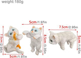 3 Pcs Resin Hanging Cat Figurines Planter Pot Hanger Miniature Fairy Garden Terrarium Edge Decor Flower Pot and Vase Hugger Hanging Animals Ornaments for Patio, Yard, Balcony