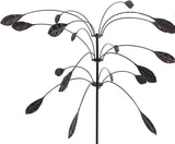 Wind Spinner Kinetic Wind Spinner Falling Foliage Design Wind Sculpture, Rustproof Water Proof Heavy Duty Falling Foliage Kinetic Copper Triple Spinner for Outdoor Garden