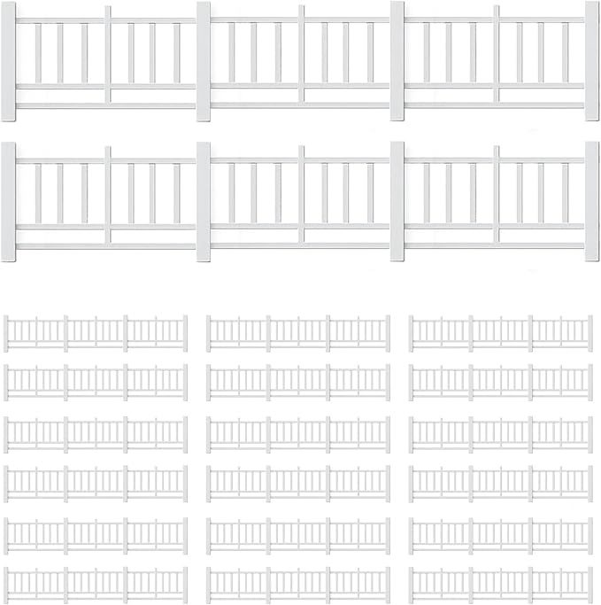 LUOZZY 20 Pcs Miniature Doll Fences Fairy Garden Ornament Vintage Fences Micro-Landscape Dollhouse Decorations