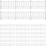 LUOZZY 20 Pcs Miniature Doll Fences Fairy Garden Ornament Vintage Fences Micro-Landscape Dollhouse Decorations