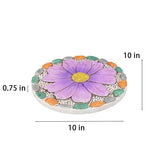 Outdoor Garden Decor Stepping Stones - Outside Garden Yard Decorative Stones Gifts for Women Garden Decor for Outside 10x10x0.75 Inch Cynkeyee