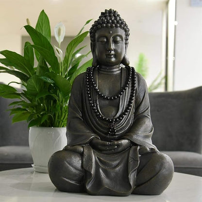 Goodeco 11.4" Meditating Buddha Statue Home Decor - Meditation Gifts for Room/Garden/Patio/Deck/Porch Yard Art Decoration, Zen Decor Buda Statue