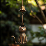 Cat Wind Chime 2025 New Unique Cat Garden Decor Outdoor Cat Statue Themed Gifts Wind Chimes for Cat Lovers Women Hanging Memorial Ornaments Windchimes Bell Outside Yard Home Porch Decorations (B1)