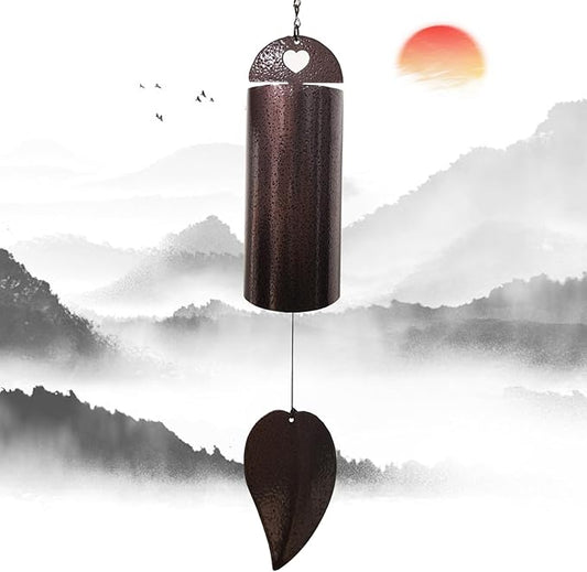 Wind Chimes for Outside Deep Tone Memorial Wind Chime Outdoor Deep Resonance Serenity Bell Copper Wind Bell Sympathy Gift Garden Decor Home Decoration 28 Inch Large