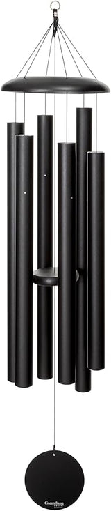 Corinthian Bells by Wind River - 60 inch Black Wind Chime for Patio, Backyard, Garden, and Outdoor Decor (Aluminum Chime) Made in The USA