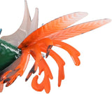 8.3 Inch Wacky Metal Rooster Garden Statue, Handcrafted Iron Rooster Decor for Outdoor Yard and Indoor Desk
