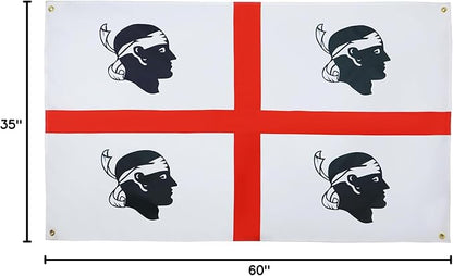 AZ FLAG Sardinia Flag 150 x 90 cm with 4 Eyelets for Balcony or Wall