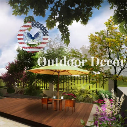 Eagle Wind Spinners for Yard and Garden American Flag Kinetic Wind Spinner Fourth of July Independence Day Party Decorations for Indoor Outdoor 3D Effect Patriotic Wind Spinner