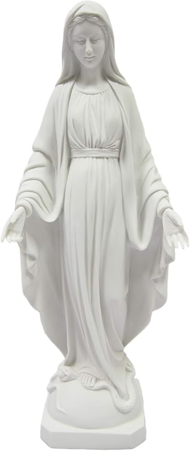 Vittoria Collection 19 Inch Our Lady of Grace Italian Statue Sculpture Figurine Made in Italy Indoor Outdoor Garden