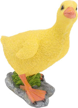 Cute Statues Resin Duck Figurine Furry Ducks True Colors Garden Statue Anti Fading Backyard Decor(Yellow)