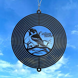 Personalized Sparrow Metal Wind Spinner, Custom Outdoor Ornament for Yard Display, Kinetic Bird Sculpture, Nature Gift (Sparrow Garden Wind Spinner)