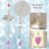 6pcs Crystal Suncatcher, Sun Catcher Hanging for Windows, Spiritual, Rainbow Maker, Crystal Indoor Garden Home Decor,Gemstone Prism（Set 1）