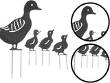 Iron Garden Ornament Wrought Metal Family Decor for Outdoor Lawn and Backyard Landscaping
